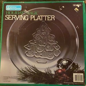 Christmas tree serving platter